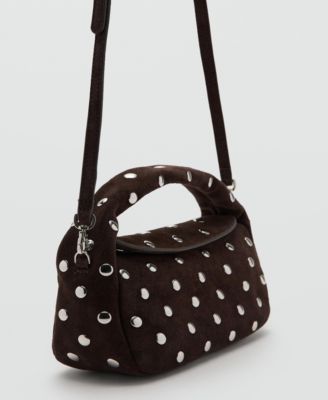 Women's Suede Leather Studded Handbag