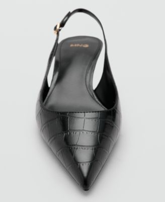 Women's Croc-Effect Heeled Shoes