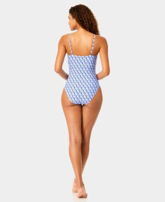 Women's Ring Shirred Lingerie Maillot One-Piece Swimsuit