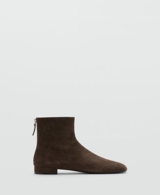 Women's Round Toe Suede Ankle Boots