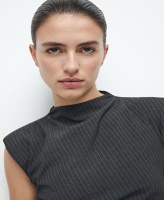 Women's Cut-Out Pinstripe Dress