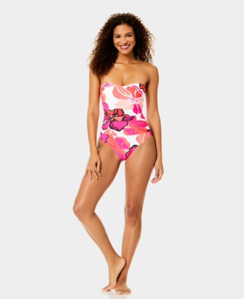 Женские купальники Anne Cole Women's Strapless Bandeau Neck One-Piece Swimsuit
