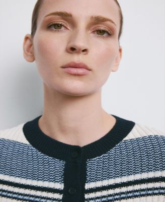 Women's Stripped Knit Cardigan