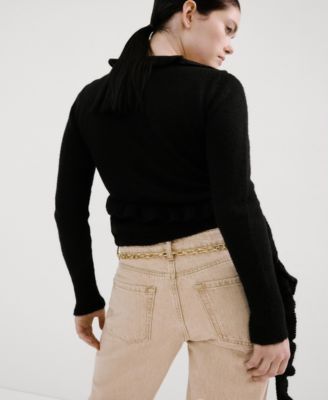 Women's Ruffle Knit Cardigan