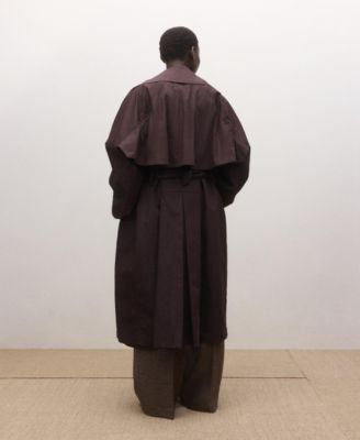 Women's Selection Cotton Trench with Maxi Lapels and Belt