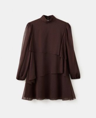 Women's Ruffles Polka-Dot Dress