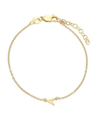 Inez Initial Bracelet/Anklet - 18K Gold Plated