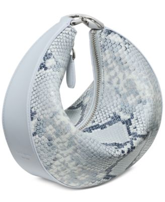 Duo Small Snake Embossed Leather Crossbody Bag