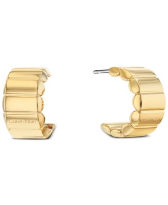 Women's Modern Repetition Gold Tone Stainless Steel Earrings