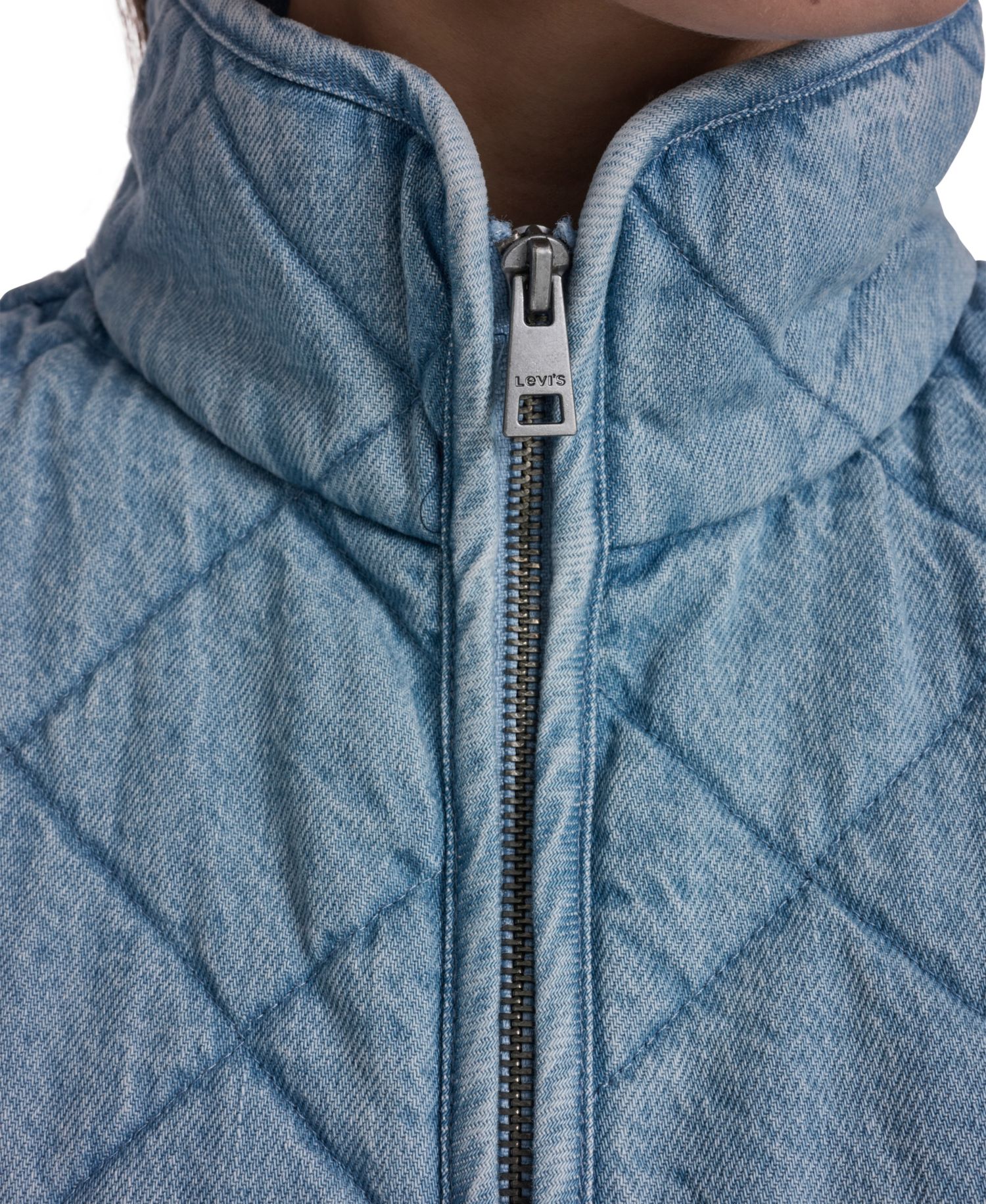 Women's Quilted Short Liner Zipper Jacket