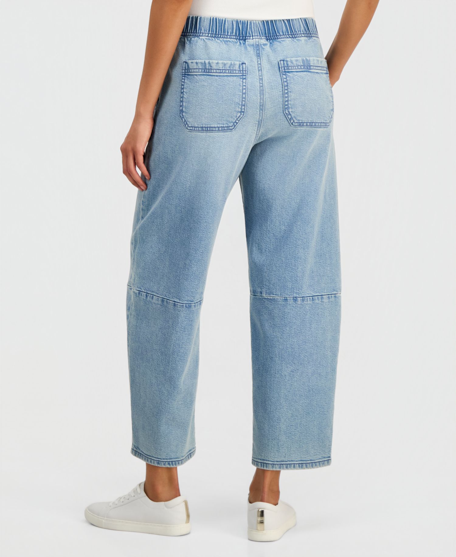 Women's High-Rise Pull-On Barrel Jeans