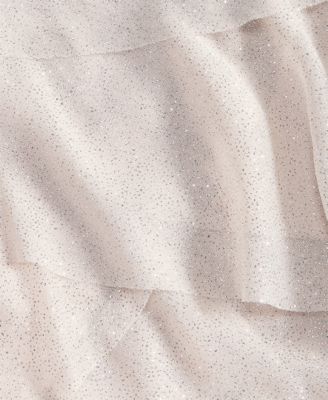 Juniors' Glitter Low-Back Ruffled Dress
