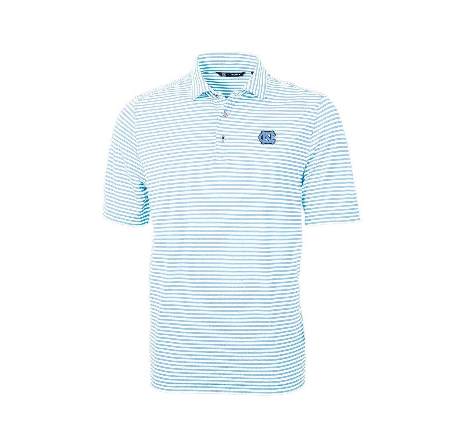 Men's Carolina Blue North Carolina Tar Heels Virtue Eco Pique Stripe Polo Shirt