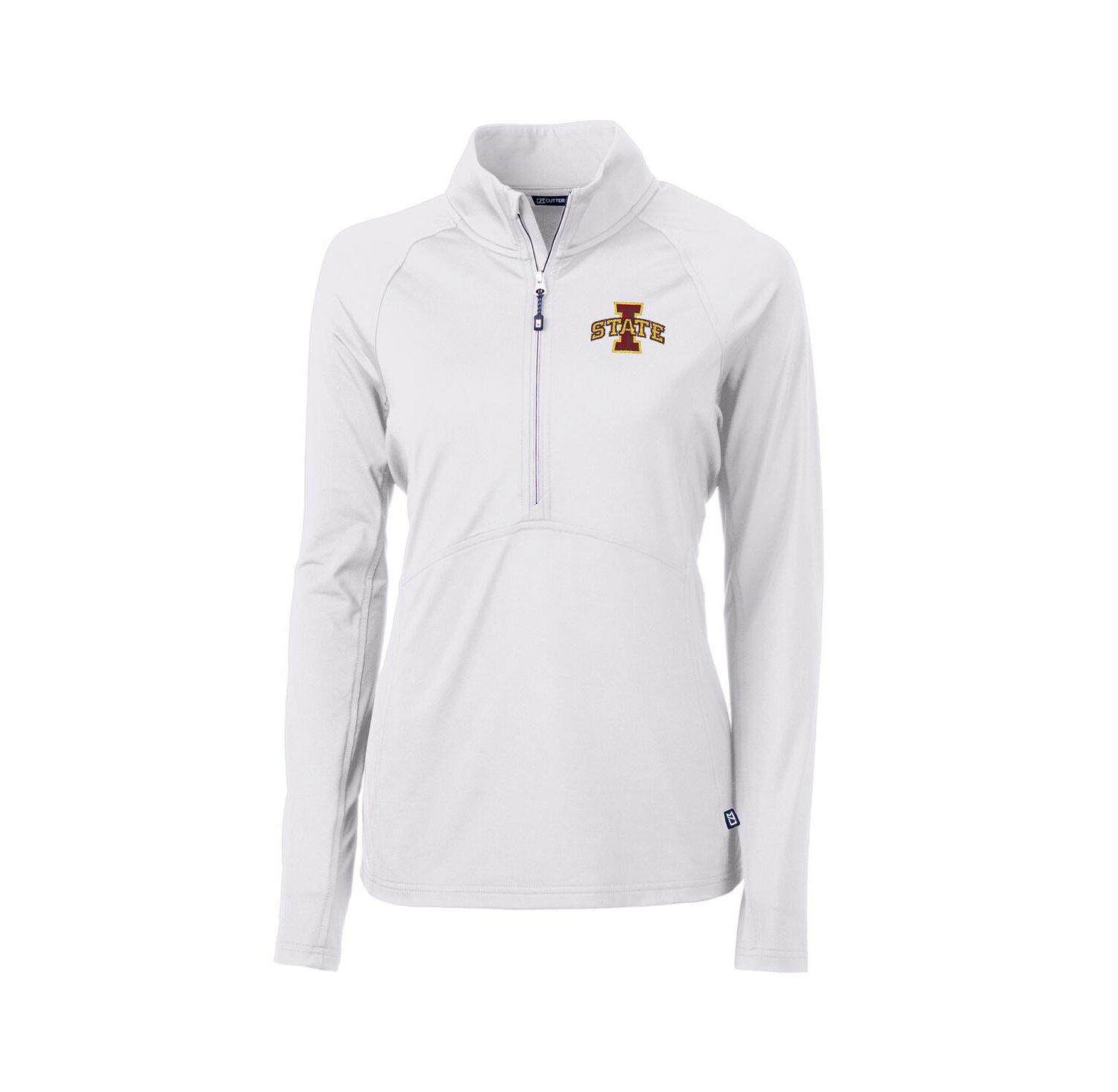 Women's White Iowa State Cyclones Adapt Eco Knit Half-Zip Pullover Jacket