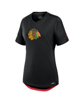 Women's Black Chicago Blackhawks Authentic Pro Rink T-Shirt
