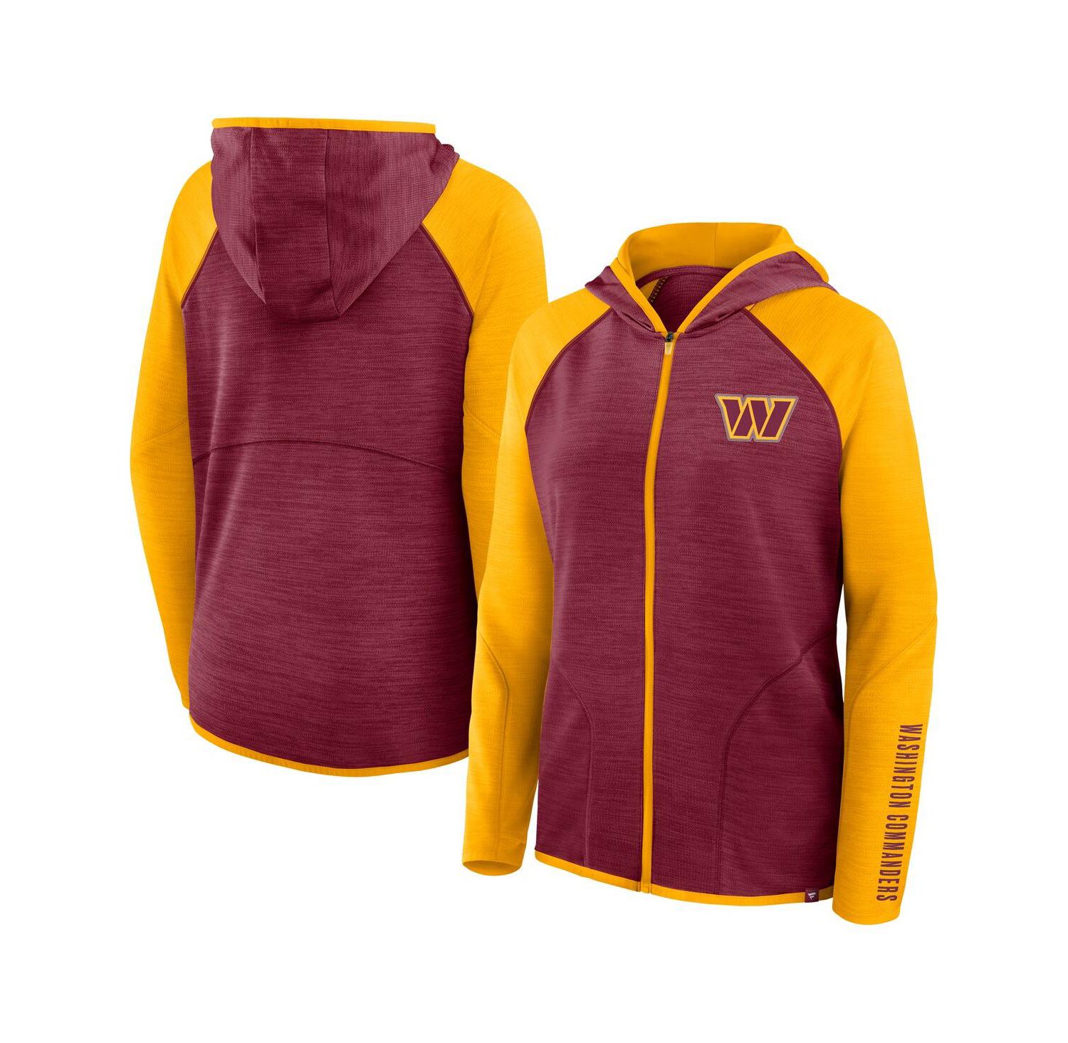 Women's Burgundy Washington Commanders Plus Size End Around Pass Full-Zip Hoodie
