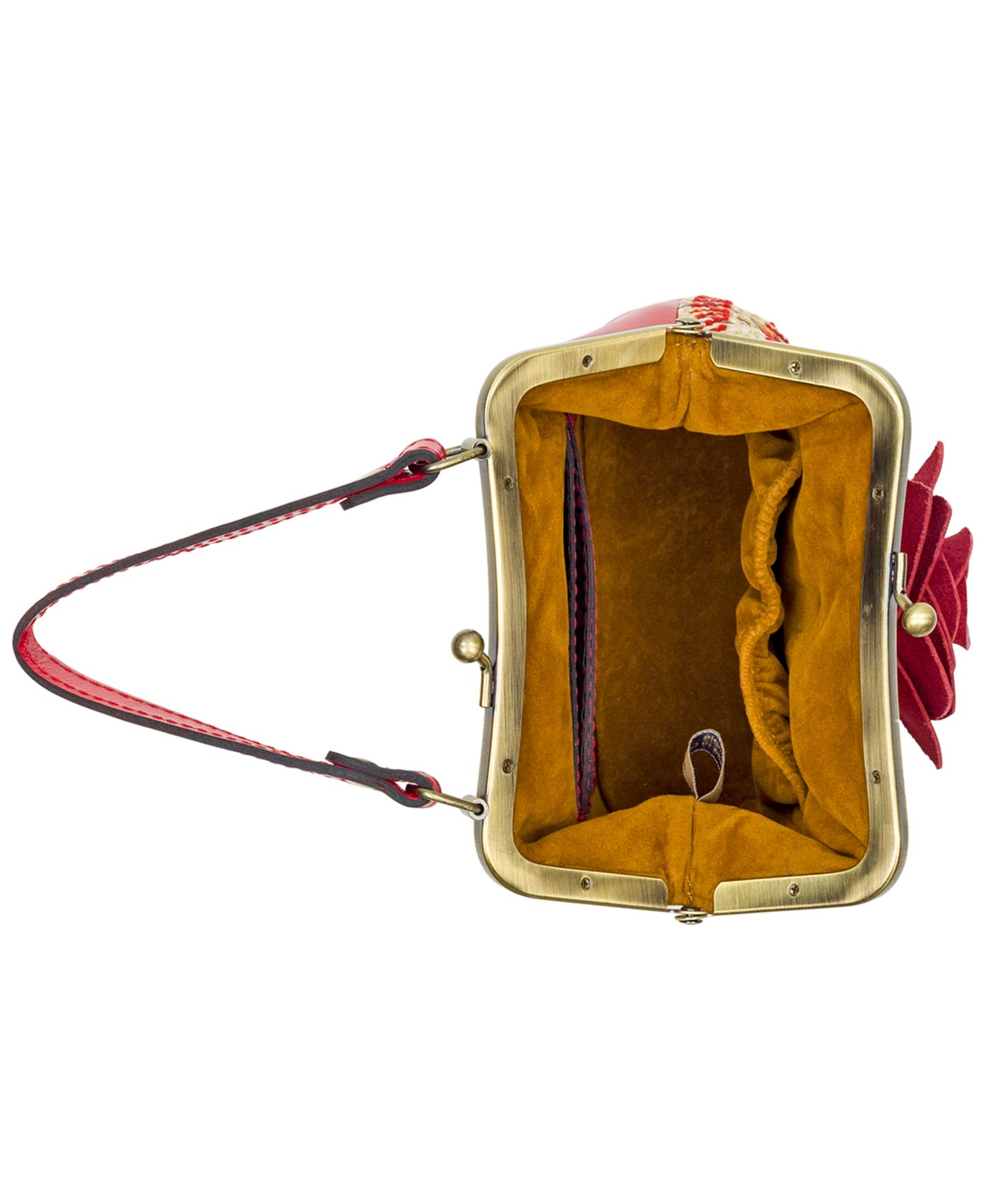Женская сумка Patricia Nash Laureana Mini Raffia Kisslock Frame Crossbody, цвет: Клубничный — фото 4