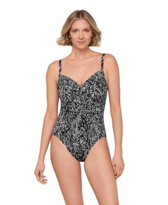 Women's Surplice Neck One-Piece Swimsuit