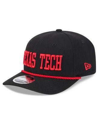 Men's Black Texas Tech Red Raiders Wordmark 9SEVENTY Stretch-Snap Adjustable Hat