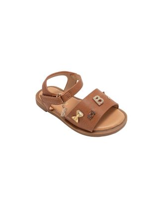 Big Girls Girl's  Fashion Sandals – Dressy Shoes with Decorative Metal Charm