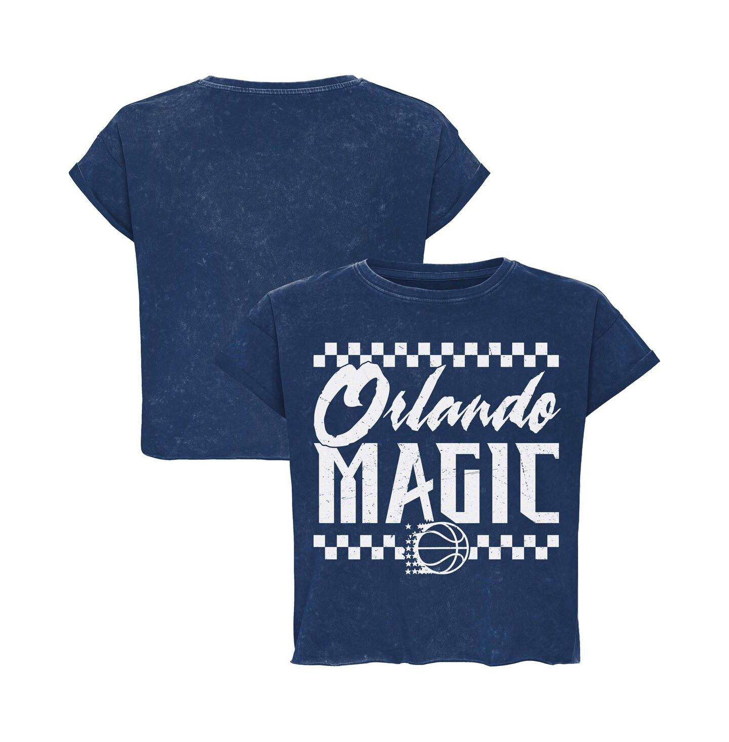 Футболка Sportiqe Blue Orlando Magic Rock Roll Collection Gwen Premium Mineral Wash Cropped — фото 1