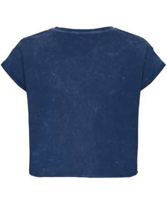 Men's and Women's Blue Orlando Magic Rock Roll Collection Gwen Premium Mineral Wash Cropped T-Shirt