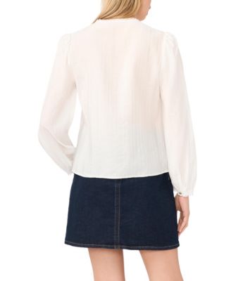 Women's Lace Button-Front Blouse