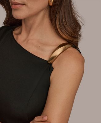 Women's Hardware-Trim Asymmetric Dress