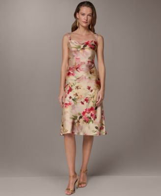 Women's Floral A-Line Midi Dress