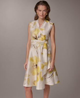 Women's A-Line Floral Midi Dress