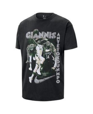 Men's and Women's Giannis Antetokounmpo Black Milwaukee Bucks Athlete T-Shirt