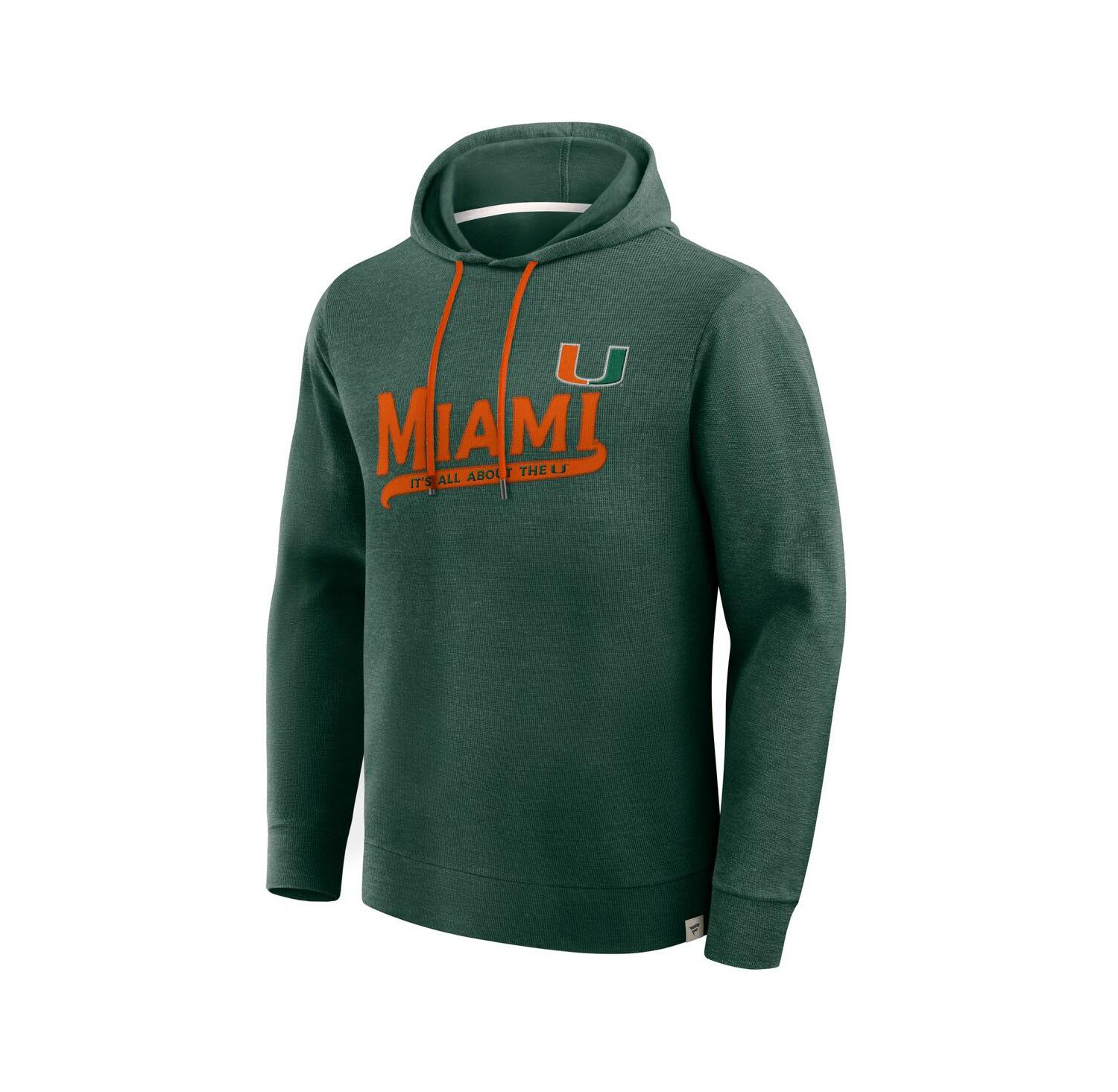 Men's Green Miami Hurricanes Hometown Premium Huddle Up Long Sleeve Hoodie T-Shirt