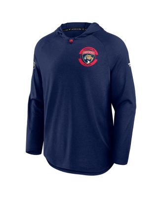 Men's Navy Florida Panthers Authentic Pro Rink Raglan Hoodie
