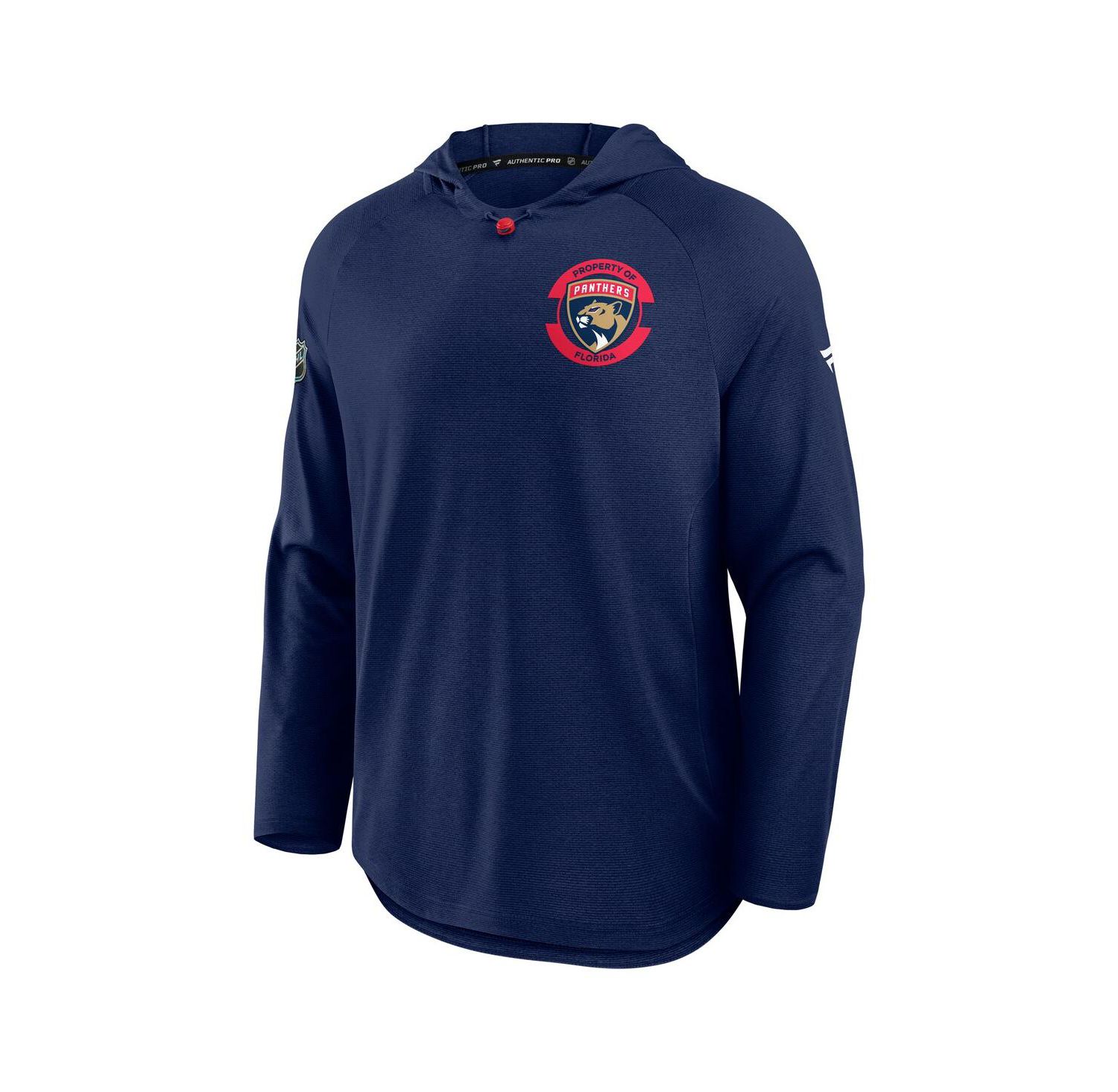 Men's Navy Florida Panthers Authentic Pro Rink Raglan Hoodie