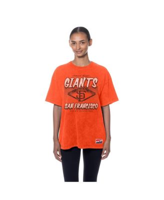 Women's Orange San Francisco Giants Mineral Wash Oversized T-Shirt