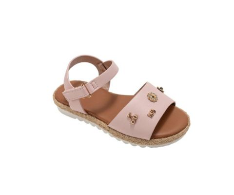 Сандалии Bebe Fashion Sandals - Dressy Shoes with Playful Charm Details для девочек, цвет: Пудровый