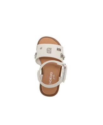 Little Girls Girl's  Fashion Sandals – Dressy Shoes with Decorative Metal Charm