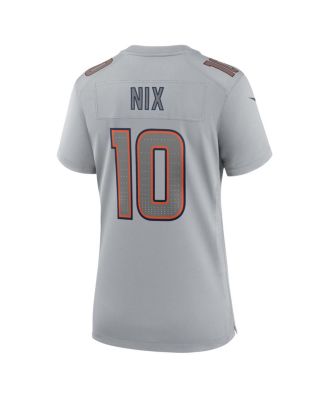 Women's Bo Nix Gray Denver Broncos Fashion Atmosphere Fashion Game Jersey