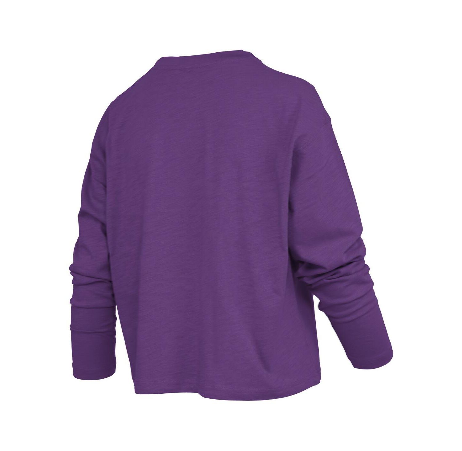 Women's Purple LSU Tigers Motley Boxy Waist-Length Long Sleeve T-Shirt