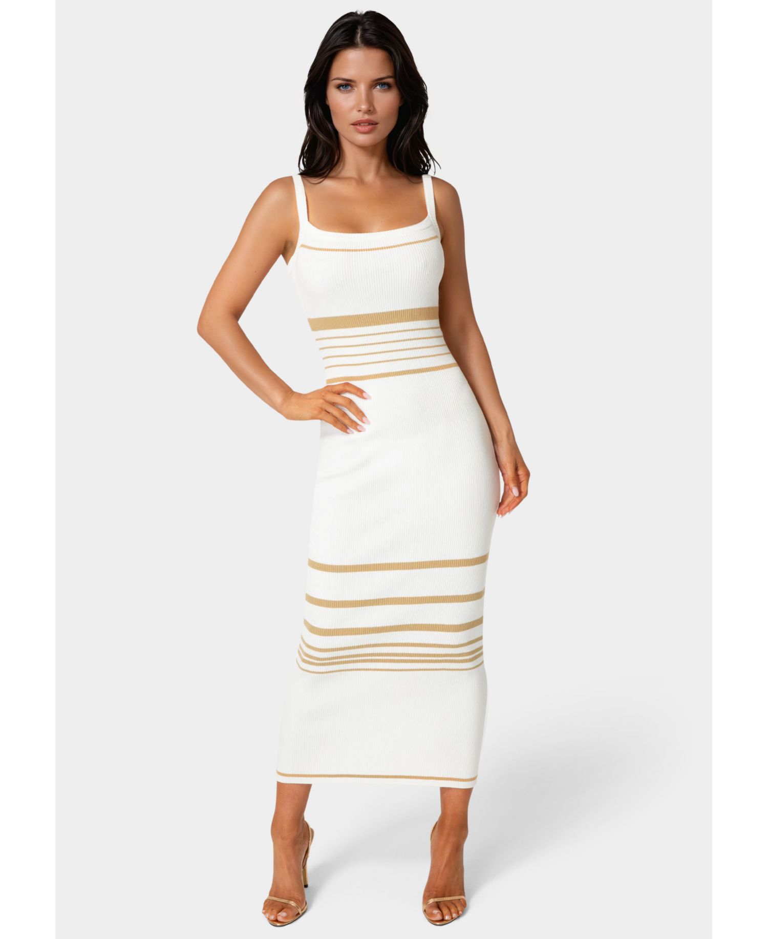 Women's Illusion Sweater Bodycon Maxi Dress