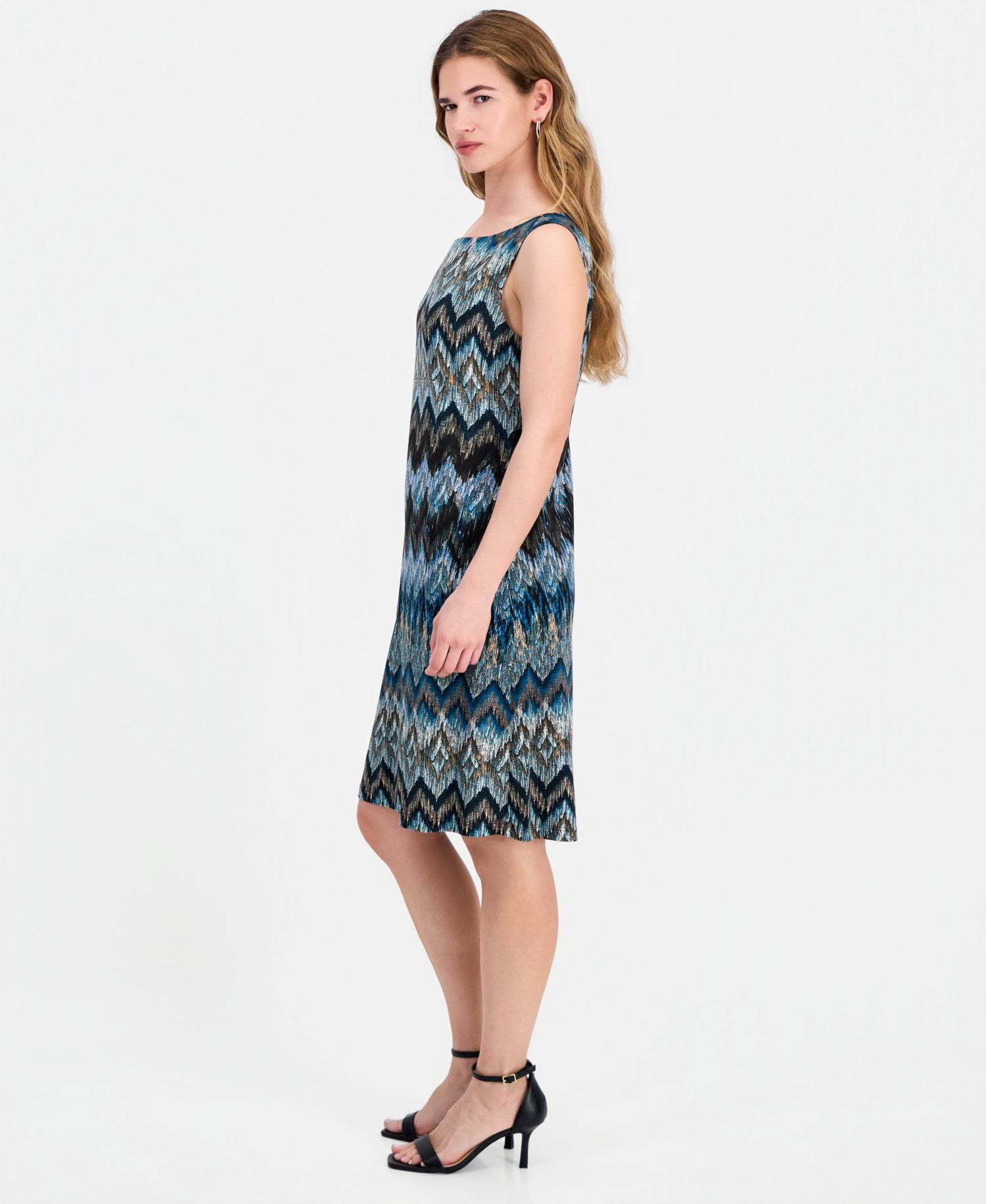 Women's Round-Neck Sleeveless Sheath Dress