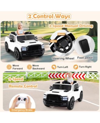 Big Kids 24V Ride On Truck 2-Seater with Music & Remote Control