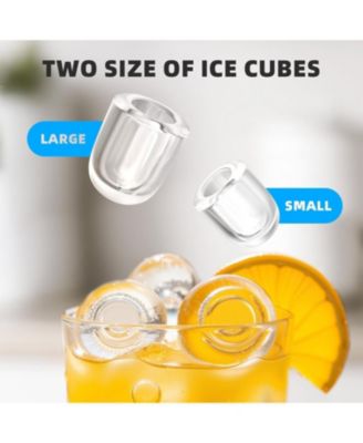 Portable Countertop Ice Maker, Fast Production with 2 Ice Sizes & Self-Cleaning