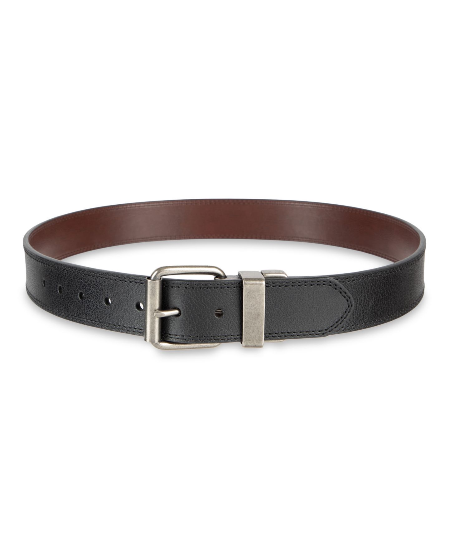 Мужской ремень Levi's Reversible Buckle Belt, цвет: Чёрный / Коричневый, вариант 1 — фото 5