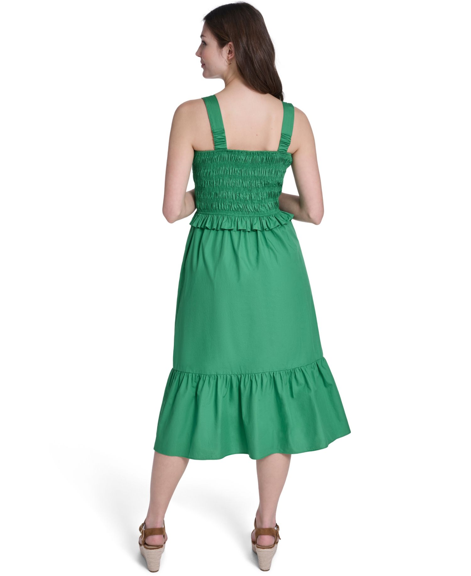 Petite Square Neck Midi Dress