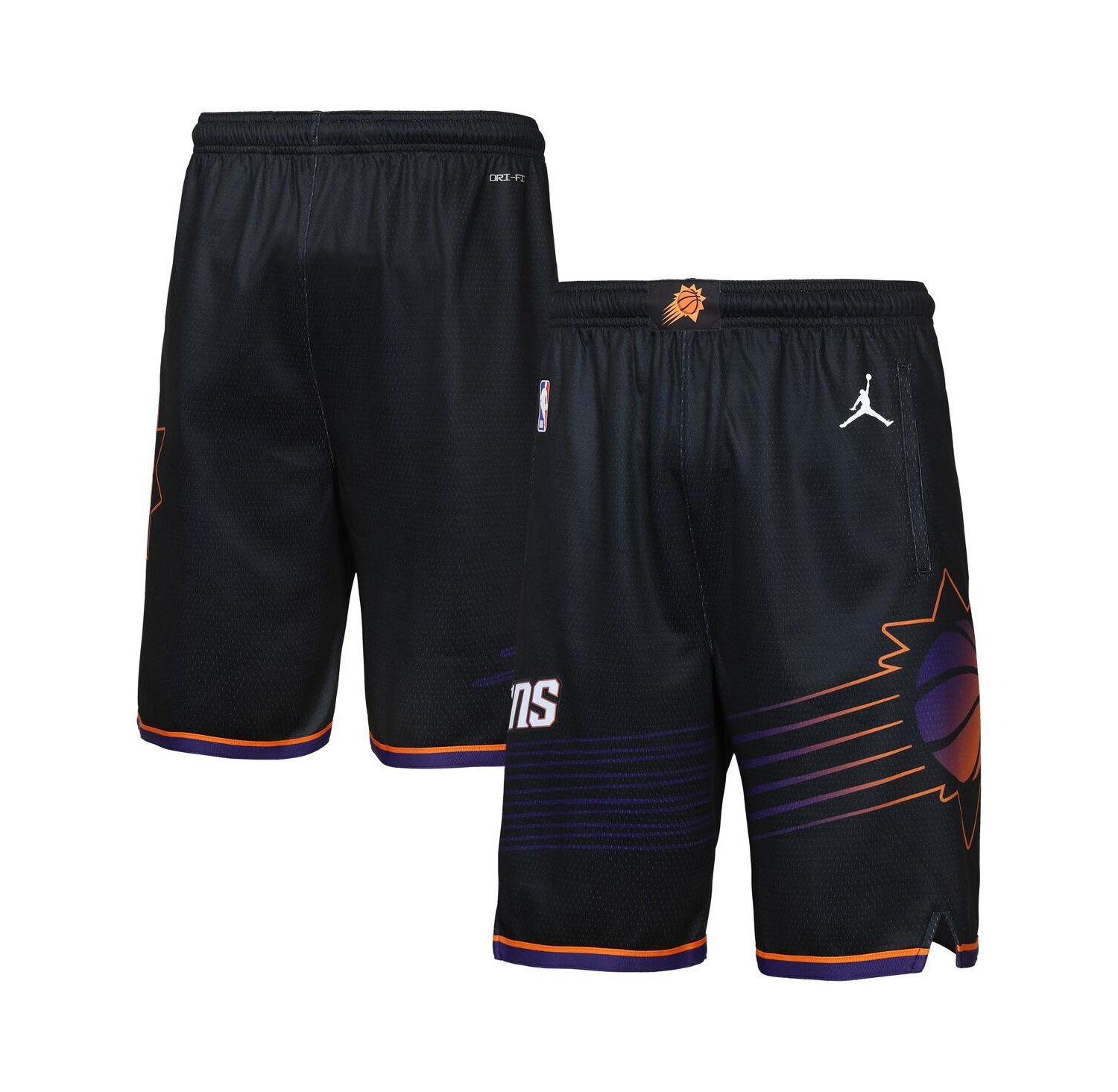 Big Boys and Girls Black Phoenix Suns Statement Edition Swingman Dri-FIT Shorts