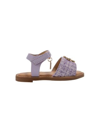 Toddler Girl's  Fashion Sandal with Flower Medallion and Hanging  b  Charm – Comfy Dressy Shoes