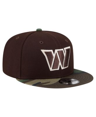Men's Dark Brown Washington Commanders Burnt Wood Camo 9FIFTY Snapback Hat