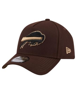 Men's Dark Brown Buffalo Bills Burnt Wood A-Frame 9FORTY Adjustable Hat