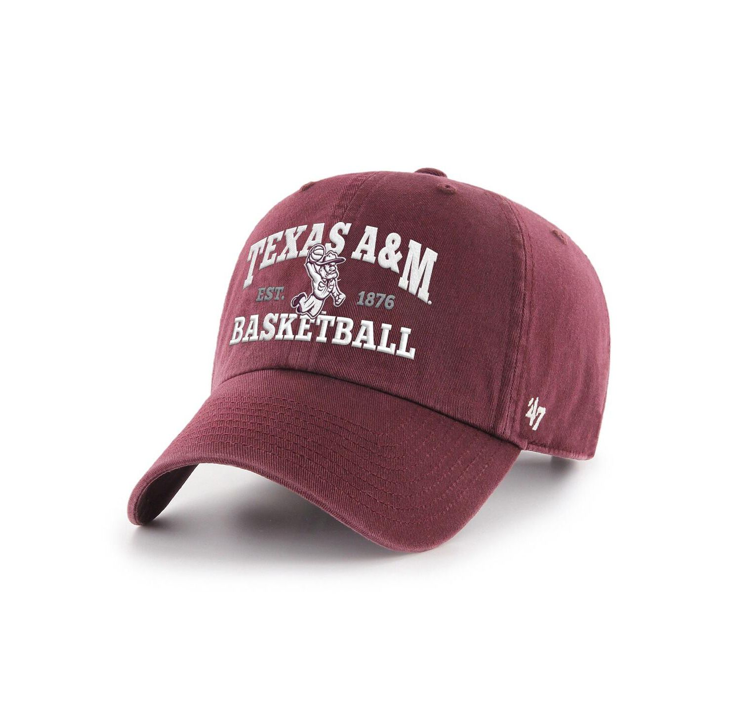 Men's Maroon Texas A&M Aggies Ol' Sarge Basketball Clean Up Adjustable Hat